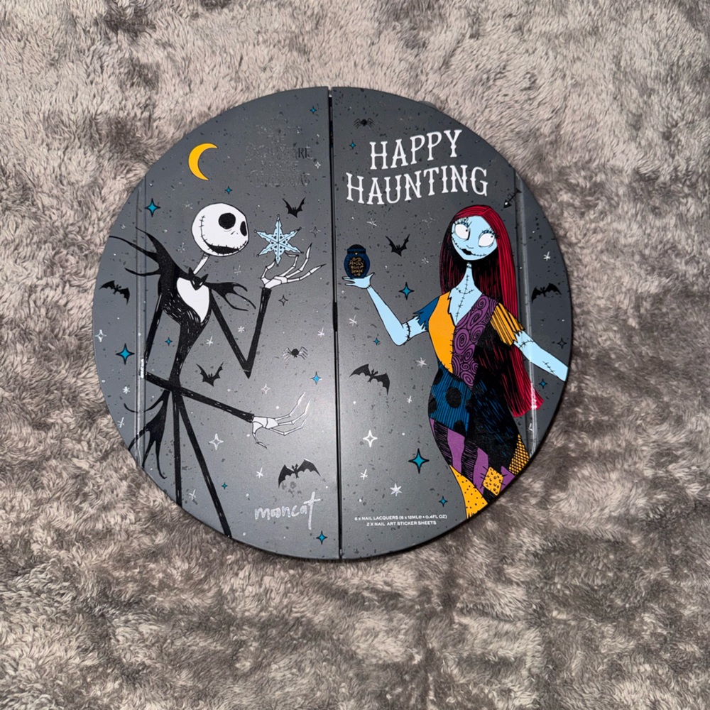 Nightmare Before Christmas Themed nail polish collection in collectible case